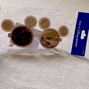 TOKYO DISNEY DISNEYLAND RESORT SUNGLASSES BROWN GOLD MICKEY BROWN NEW